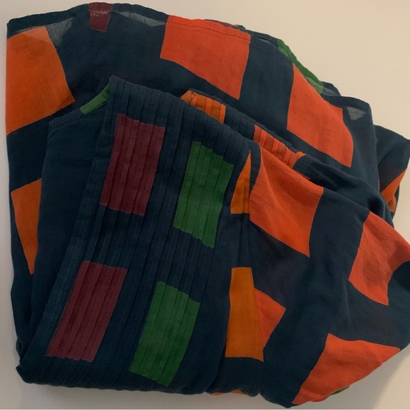 Dolma Anthropologie Colorful Geometric Patterned Cotton Skye Dress - Picture 4 of 14